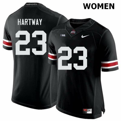 Women's Ohio State Buckeyes #23 Michael Hartway Black Nike NCAA College Football Jersey Trade FWT8044UD